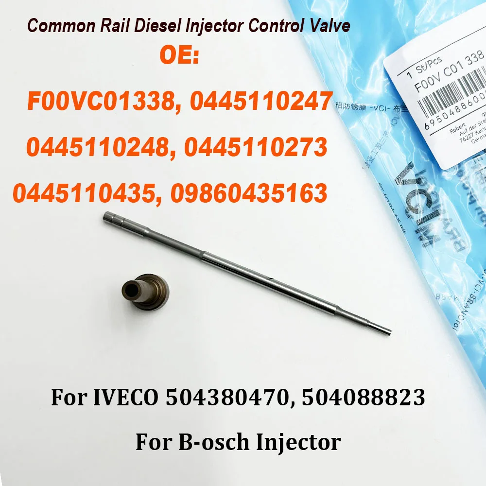 F00VC01338 Common Injector Control Valve 0445110247 09860435163 0445110248 0445110273 0445110435 For I-VECO 504380470 504088823