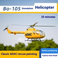 Flying Wing Aviation Bo105 Resembles A Real Aircraft, Remote Control Simulation Model Helicopter H1, Flight Control Gps