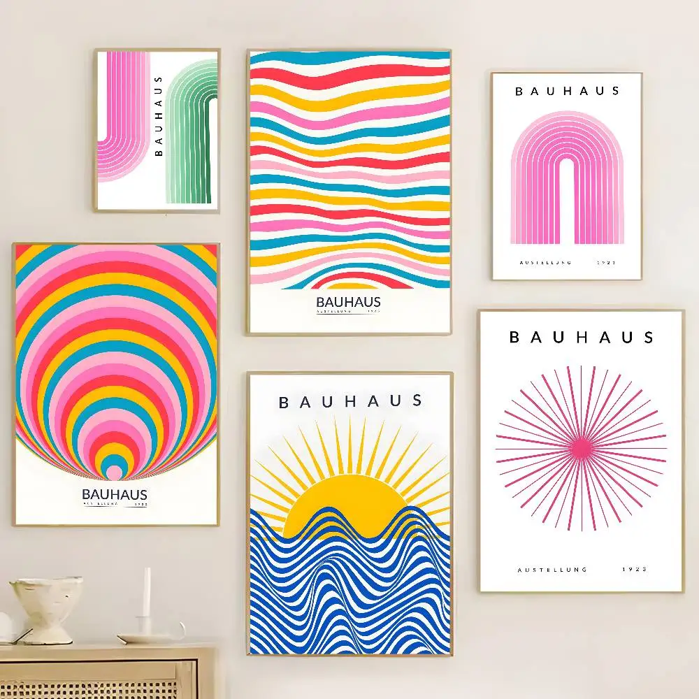 B-Bauhaus ART aesthetics Poster HD home decor sticky wall wa