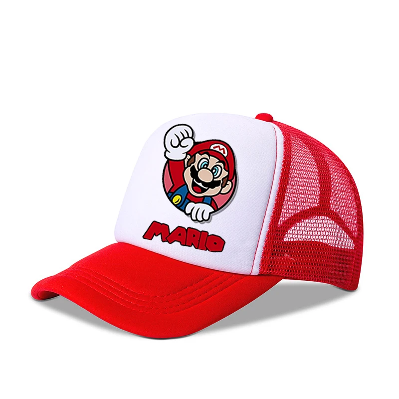 

Super Marios Bro Hat Cartoon Baseball Hats Parent-child Hat Boy Girl Cute Sun Cap Sunshade Sunscreen Cap Leisure Net Hat Gift