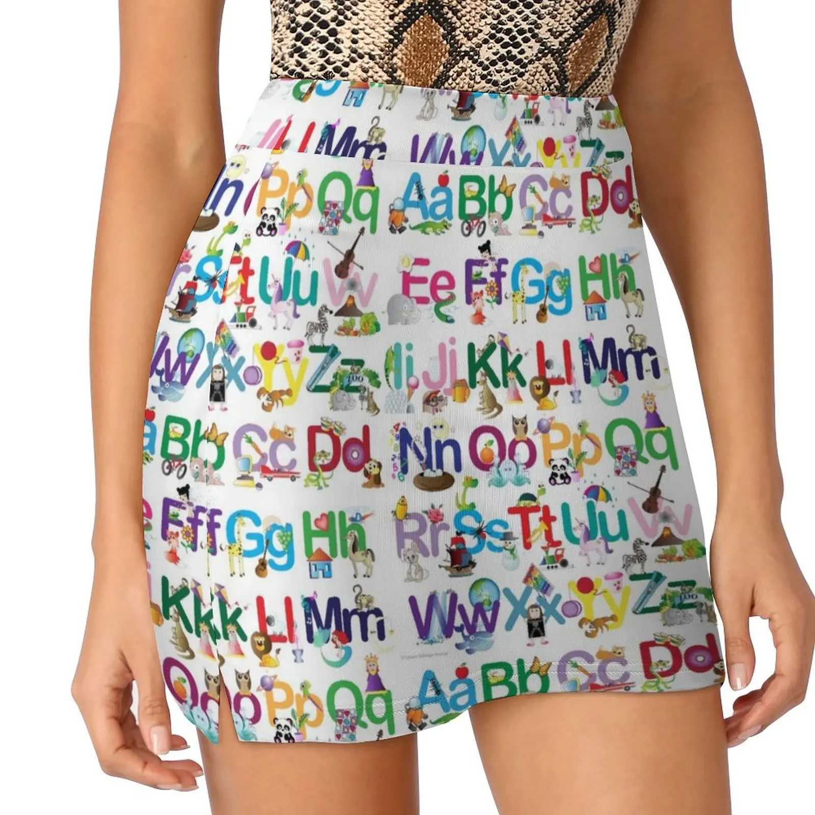 Alphabet for kids Mini Skirt outfit korean style chic and elegant woman skirt