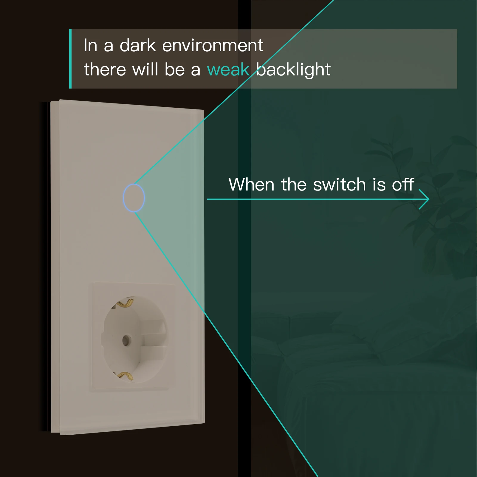 BSEED Touch Light Switches Normal Sockets Series USB C Phone Charge Dual Wall Switches White Glass Vertically EU Standard