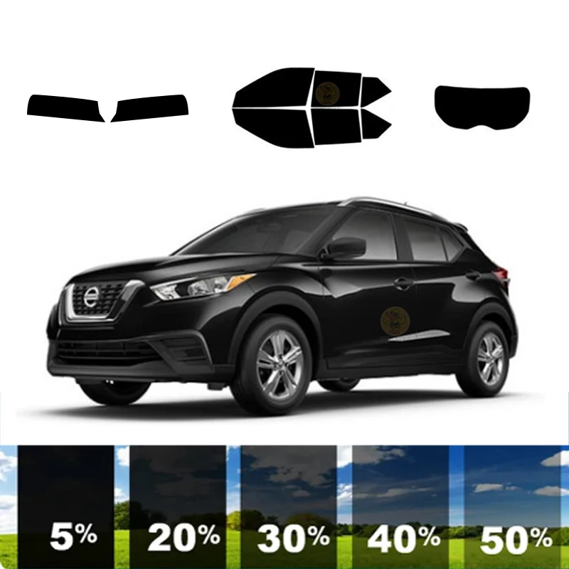 precut Removable Window Tint Film For Car 100% UVR 5%-70%VLT Heat Insulation Carbon ﻿For NISSAN KICKS 4 DR SUV 2016-2023