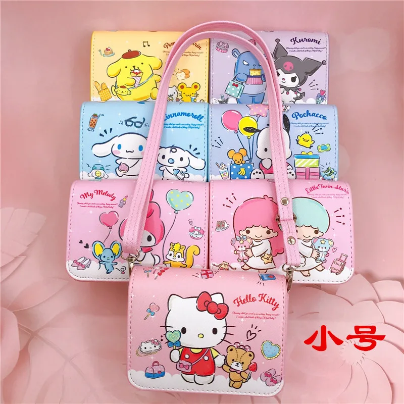 Hello Kitty Portemonnees en Handtassen Sanrio Crossbody Cases My Melody Messenger Bag Bedrukt Kuromi Pouch Cinnamoroll Mini Bag Portemonnee