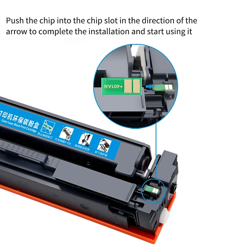 Cf400x cf400aカートリッジチップ,cf401a cf402a cf403a 201a,hpカラーLaserjet pro m252 mfp m277トナーカートリッジ用,8個