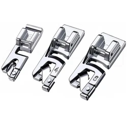 Set di piedini per macchina da cucire con orlo arrotolato stretto 3 pezzi per accessori per macchine da cucire multifunzione per uso domestico (3mm, 4mm, 6mm)