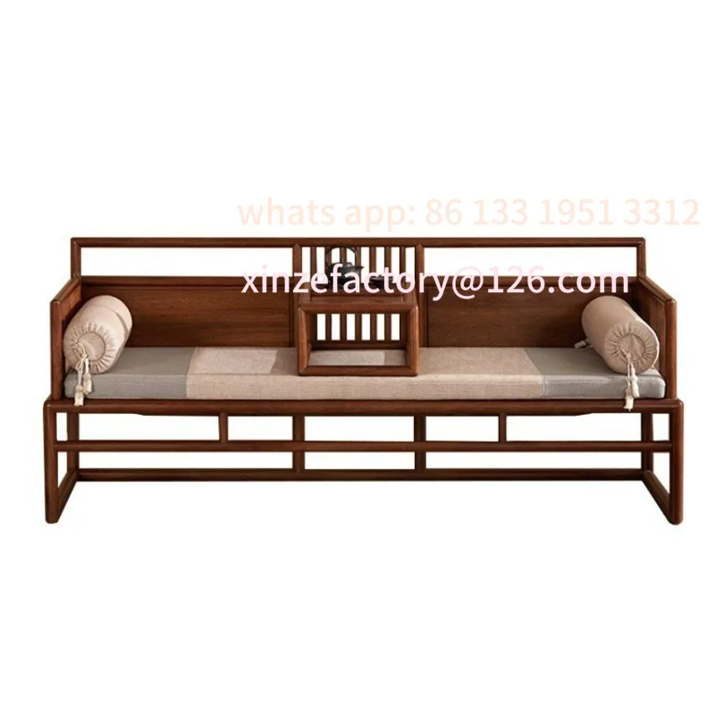 

New Chinese-style old elm bed Arhat bed Zen sofa combination Modern simple furniture couch Concubine living room bed