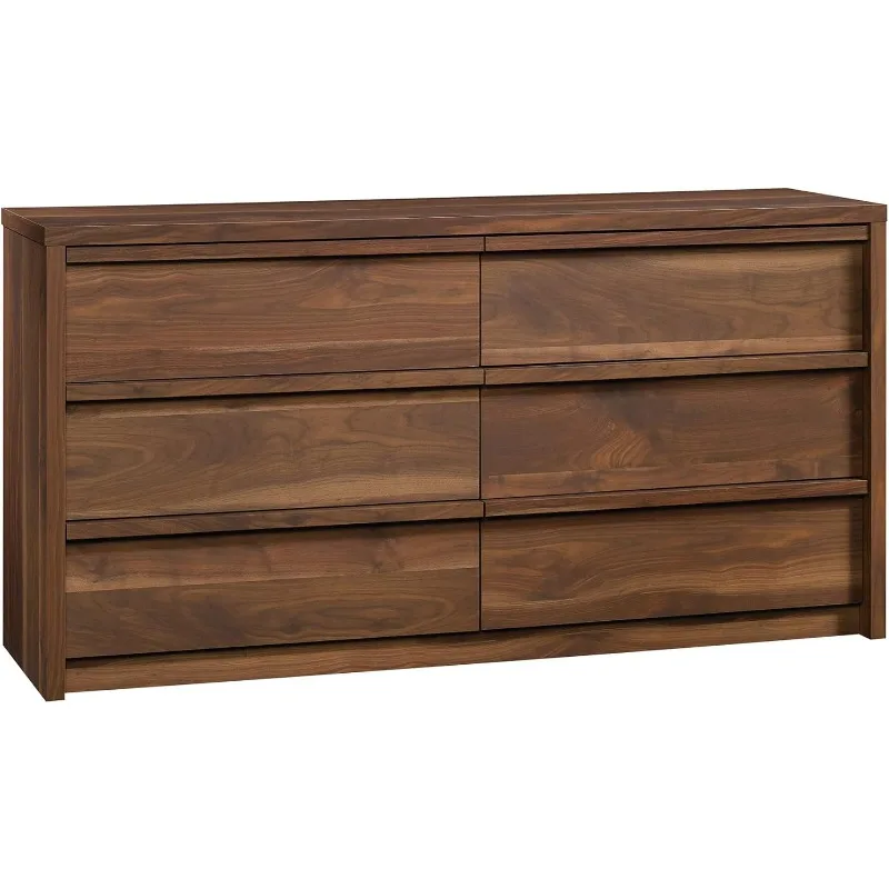 6 Drawer Dresser for Bedroom Wooden Dressers & Chest of Drawers, in Grand Walnut