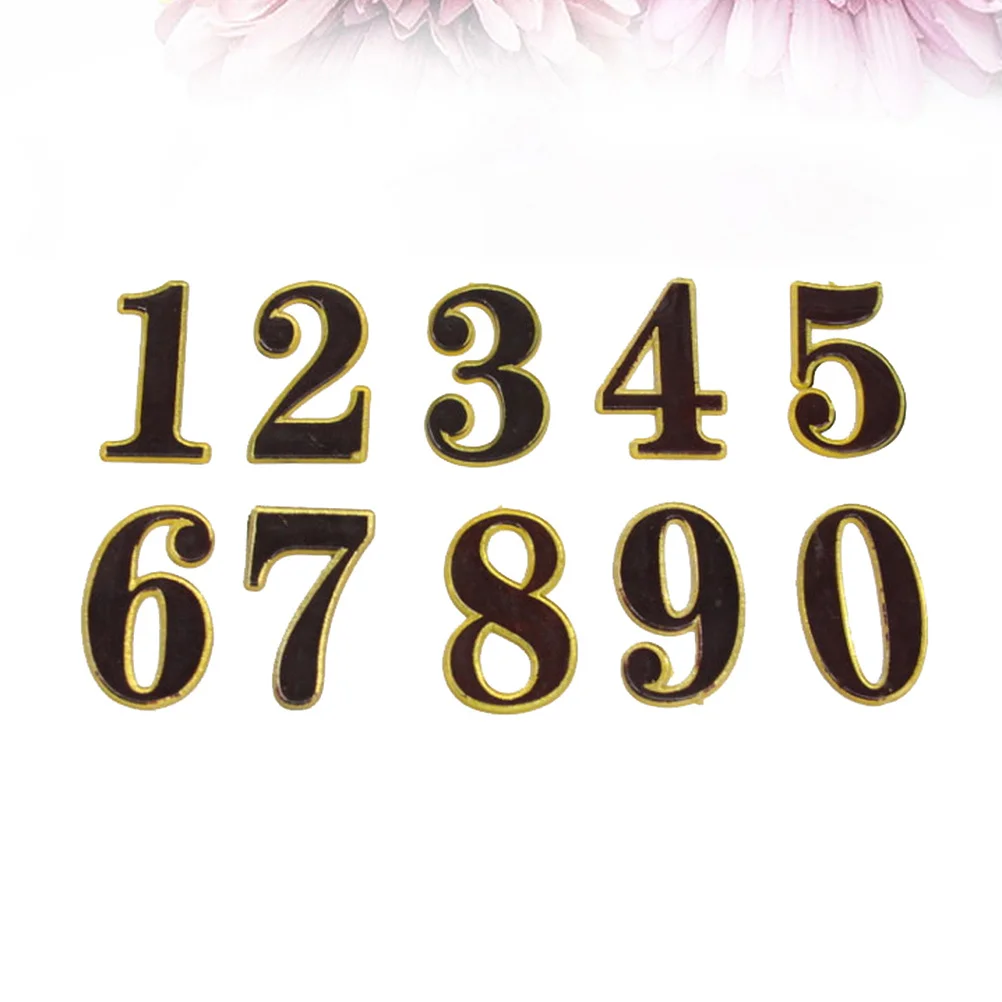 

20pcs 0-9 Acrylic Sign Doorplate Modern Clear Room Gate Number For Indoor Hotel Bathroom Floor Address Identifier House Number