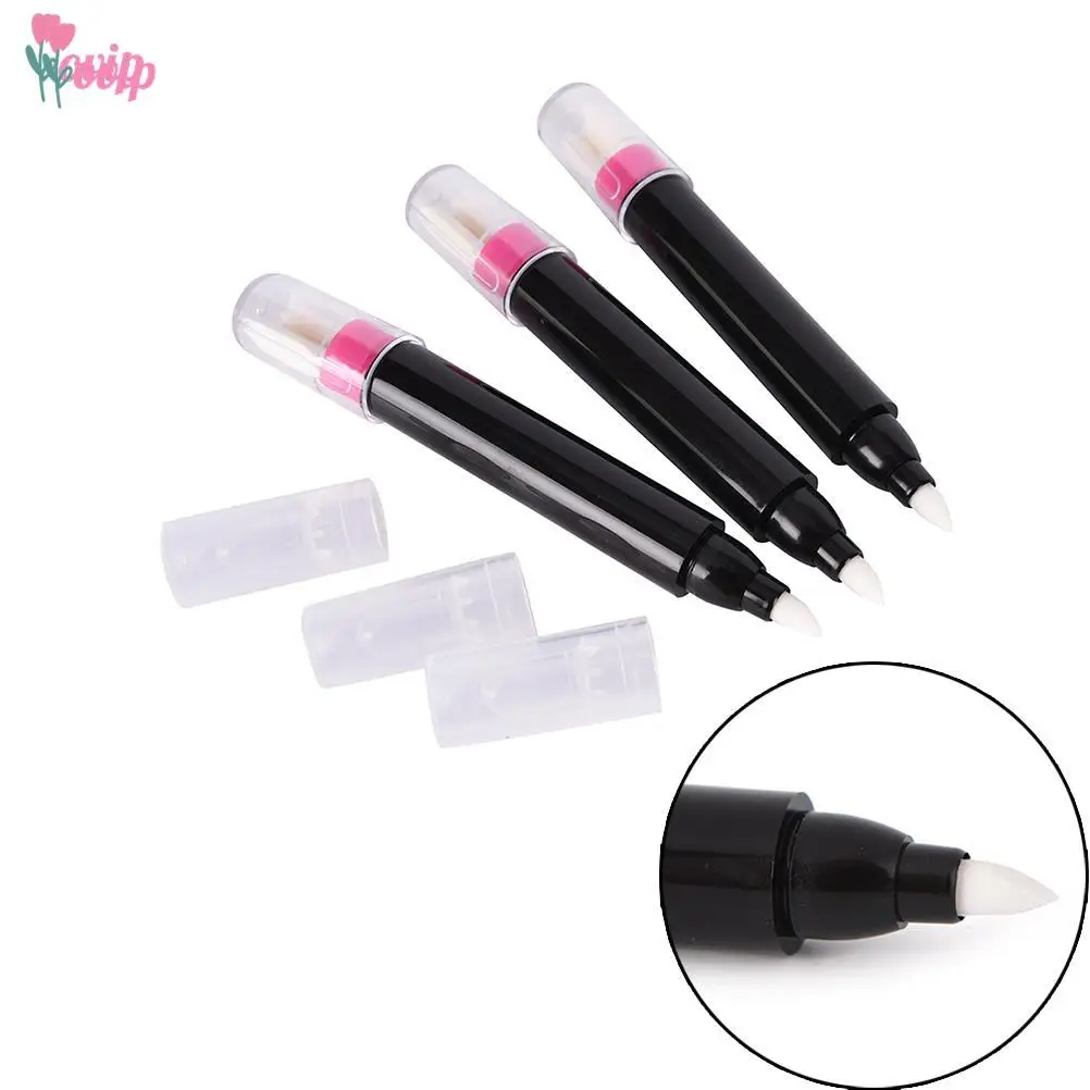 1Set Nail Art Polish cleaner Remover strumenti per Manicure penna per la rimozione del correttore dello smalto per unghie con punte di ricambio da 3 pezzi a buon mercato