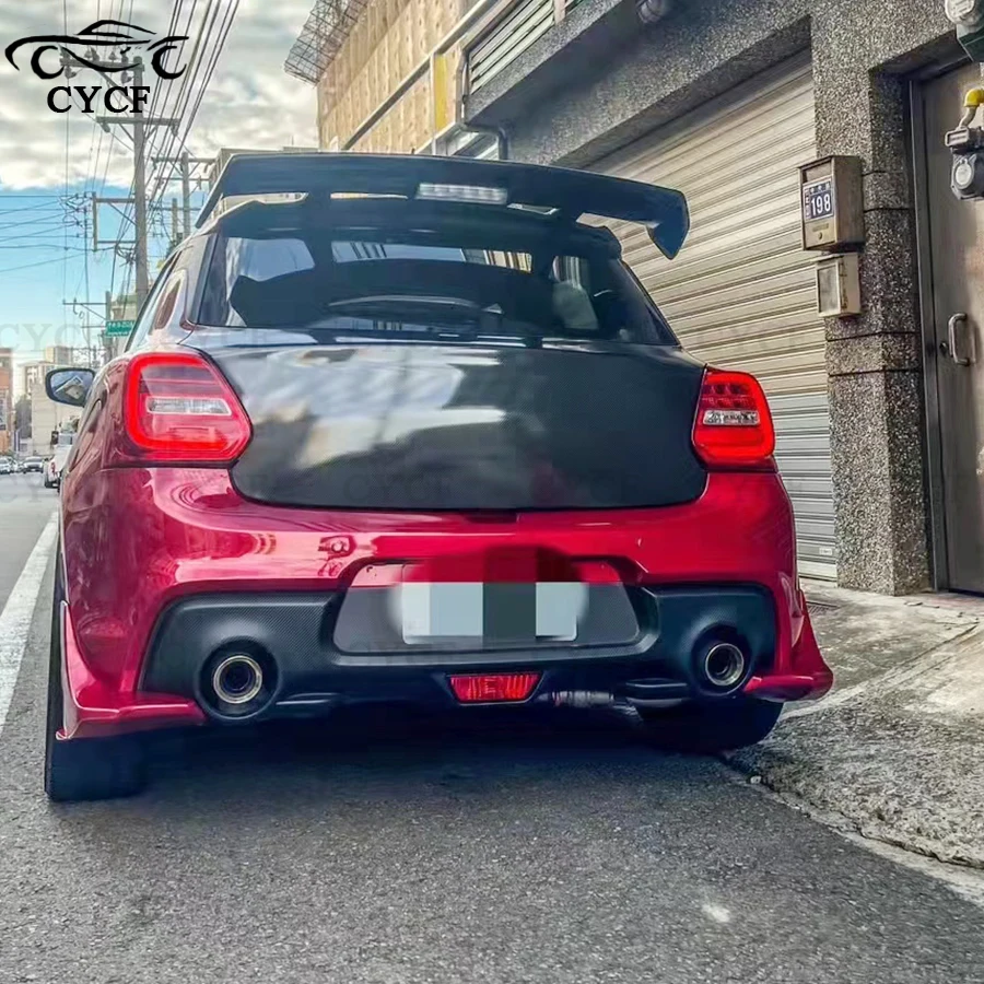 For Suzuki Swift Sports ZC33S Series High quality Carbon Fiber Rear Bumper Wrap Corner Diffuser Side Spoiler Body Kit