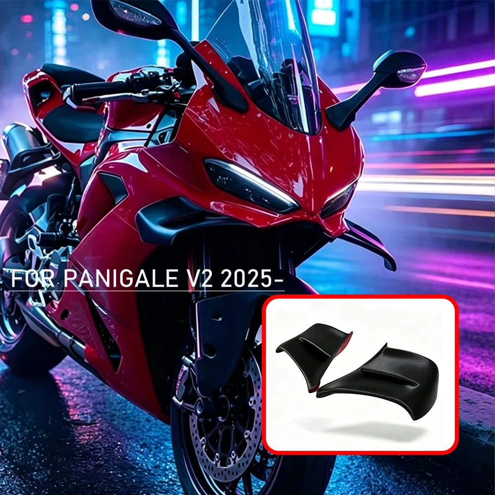 For Ducati Panigale V2 2025-2026 New  Wings Side Panels Winglet Spoiler Black Fixed Wing Accessories