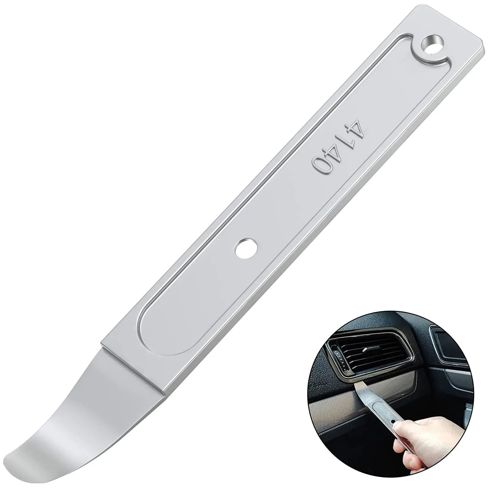 4140 Steel Pry Tool, Mini Pocket Pry Bar for Car Trim Removal, Door Panel & Interior Exterior Auto Trim Removal Tool
