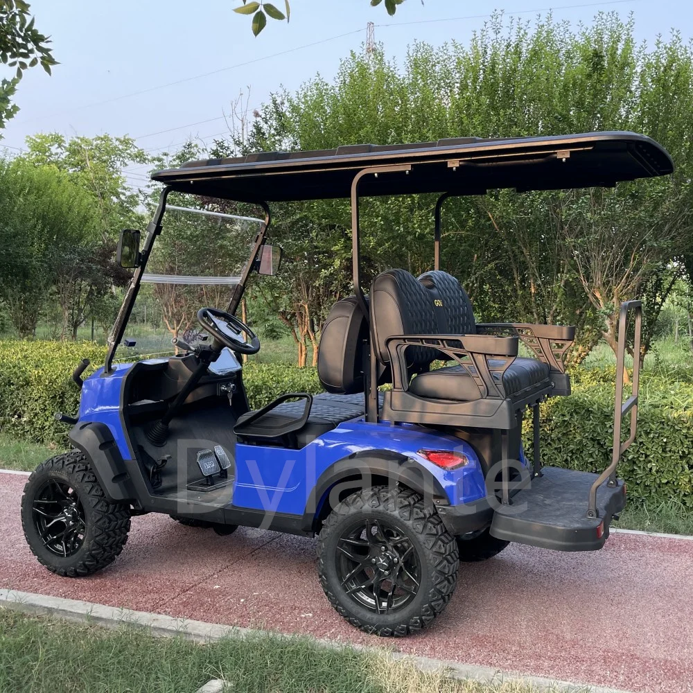 New 5000w AC Motor 60V Lithium Battery Front Disc Brake Independent Suspension 4 Seaters Electric Lift Offroad Golf Cart