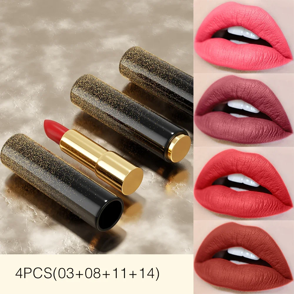 Matte Lipstick Sets For Women 4-Pack Beautiful Lipstick For Women Valentine\'s Day Lipsticks Gifts Set For Girls Long Lasting