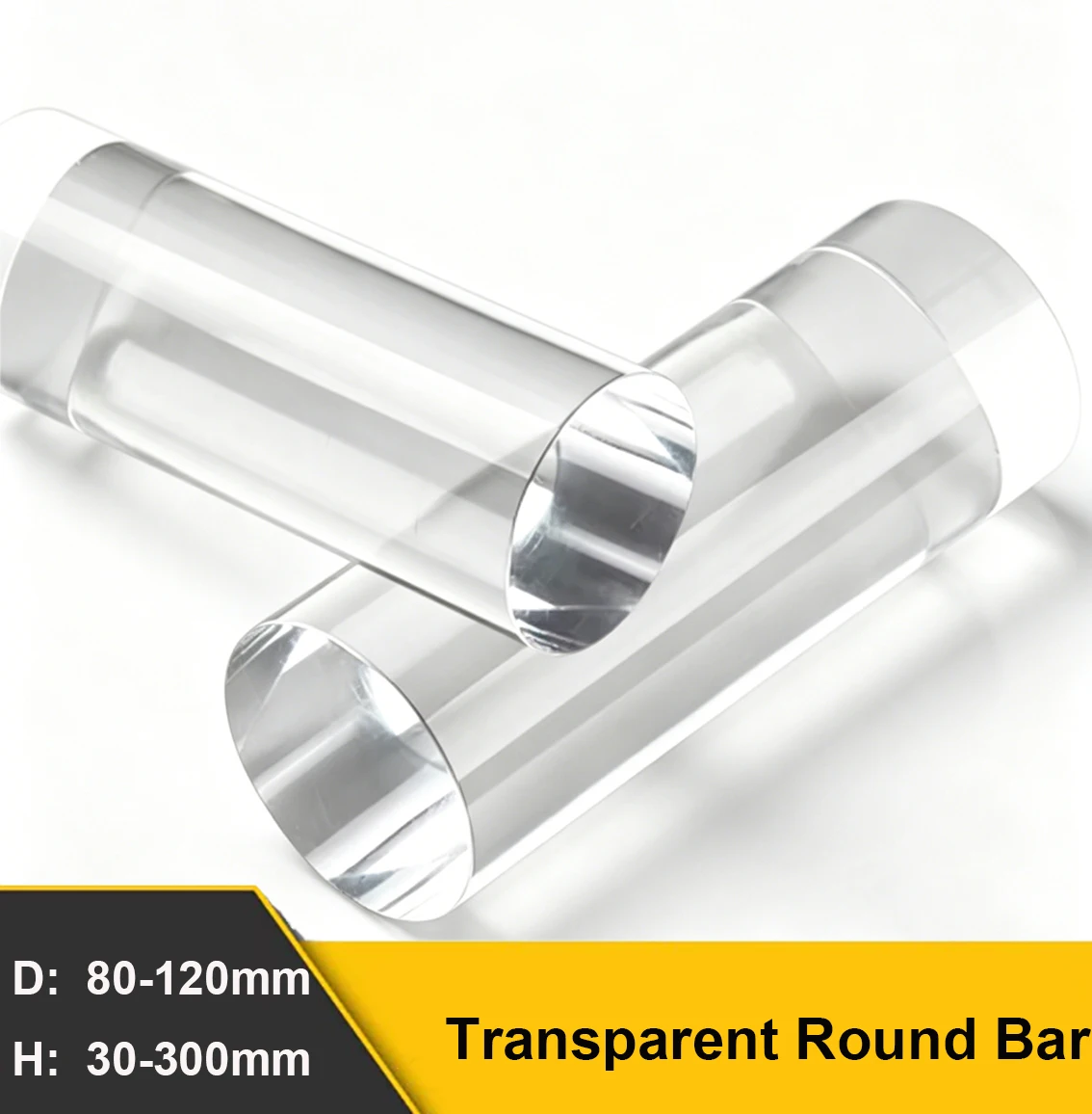 1Pcs Transparent Smooth Surface Round Bar Cylinder Jewelry Ring Holder Cosmetic Display Stand Photography Prop Waterproof Base