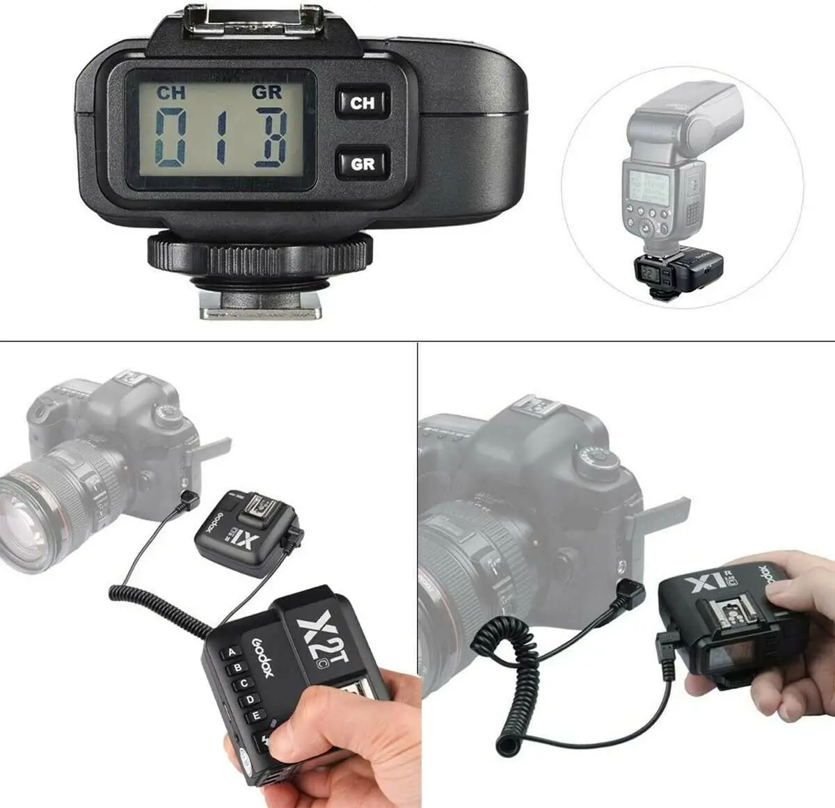 Godox Xpro X2T Wireless High Speed Sync 1/8000s X system Flash Trigger For Sony Nikon Canon Fujifilm Olympus Pentax