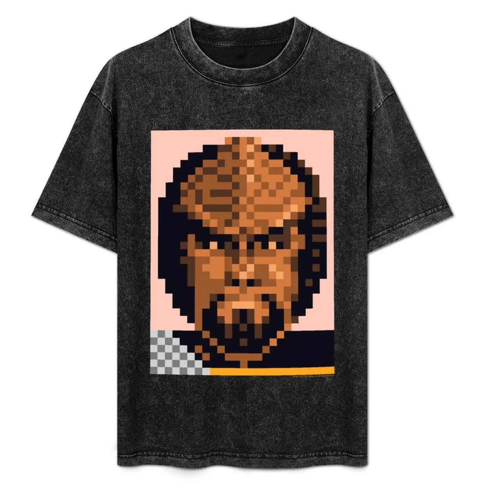 

Star Trek: The Next Generation Worf Klingon Pixel Portrait T-Shirt Water Resistant Casual T-Shirt