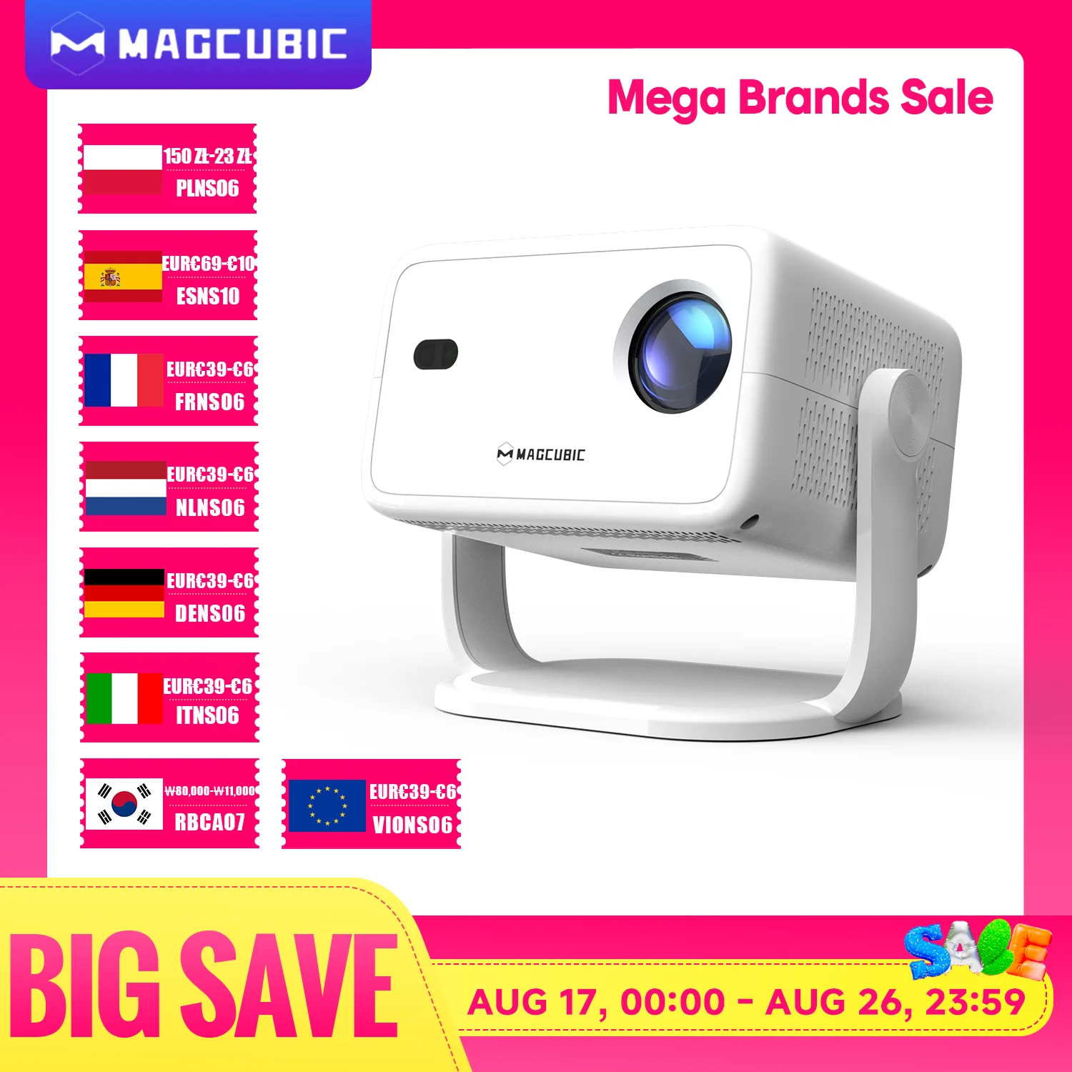 Retro Gaming Projector - Magcubic – projecteur natif 1080P 650ANSI