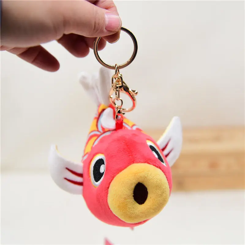 Koi Segen Cartoon fisch Kleine karpfen beliebte Exquisite anhänger Keychain Schmücken gute qualität weiche Beruhigende puppe weihnachten geschenk