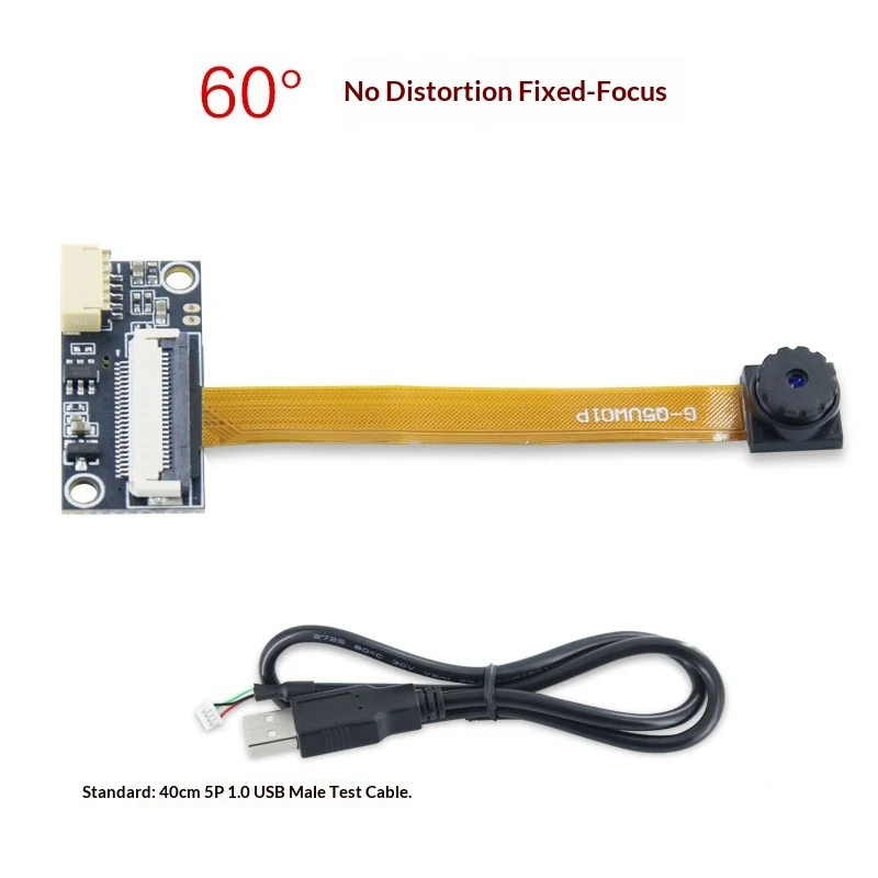 5MP OV5640 HD USB Plug-and-Play Camera Module 1080P 40fps Fixed Focus 60° FOV for DIY Robot Development Kit Computer Vision