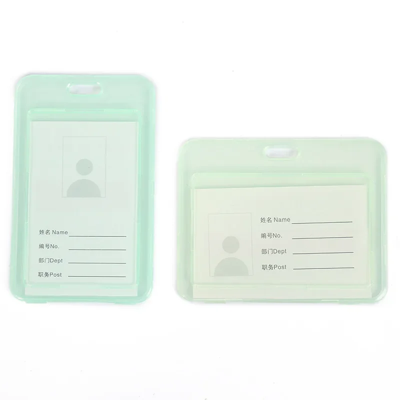 Transparent ID Tag Working Permit Case Sleeve Pass Work Card Cover Badge Holder for Staff Retractable Clip Badge Reel Lanyard