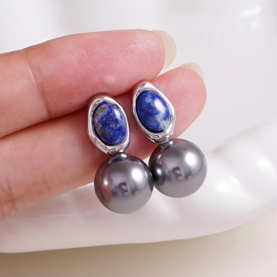 

S925 Sterling Silver Earrings Base Findings Mountings Jewelry Mounts Fittings Accessories for 10-11mm Pearls 3 pairs/lot