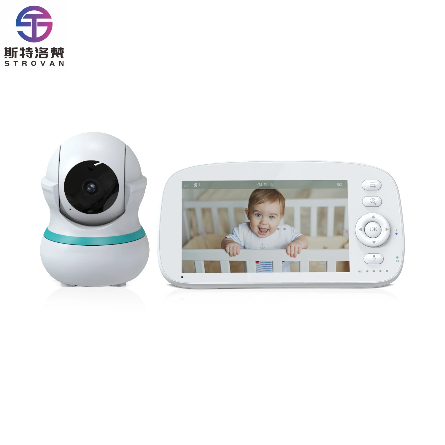 

5" LCD Receiver 2MP Baby Camera HD Baby with Lullabies