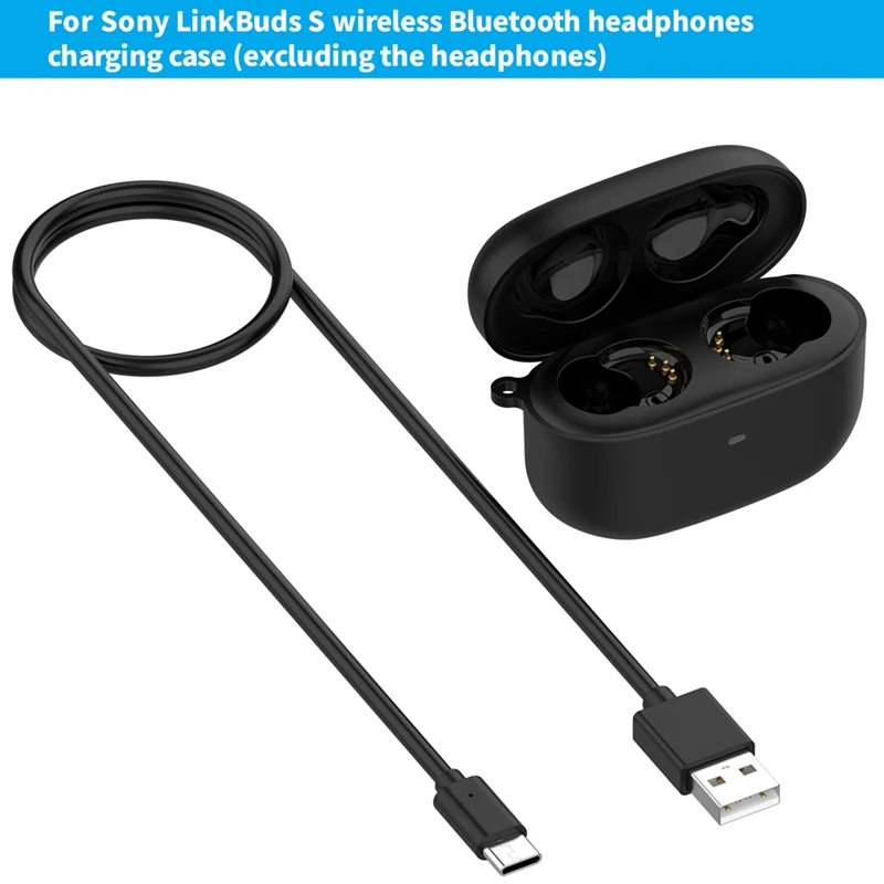 Wireless Earphones Charging Case 590mAh Type-C Replacement Earbuds Charger Box with LED Indicator for Link Buds S-A74P