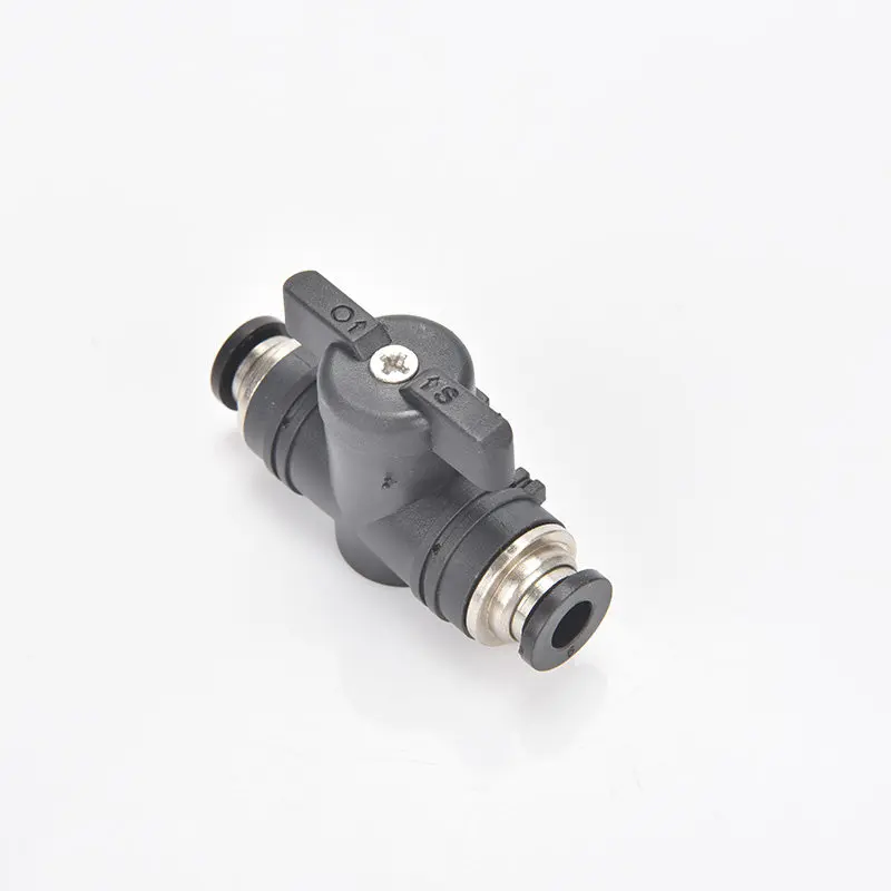 BUC-4/6/8/10/12mm Pneumatic Hand Valve Quick Plug PU Tube Connector Manual Ball Valve Switch