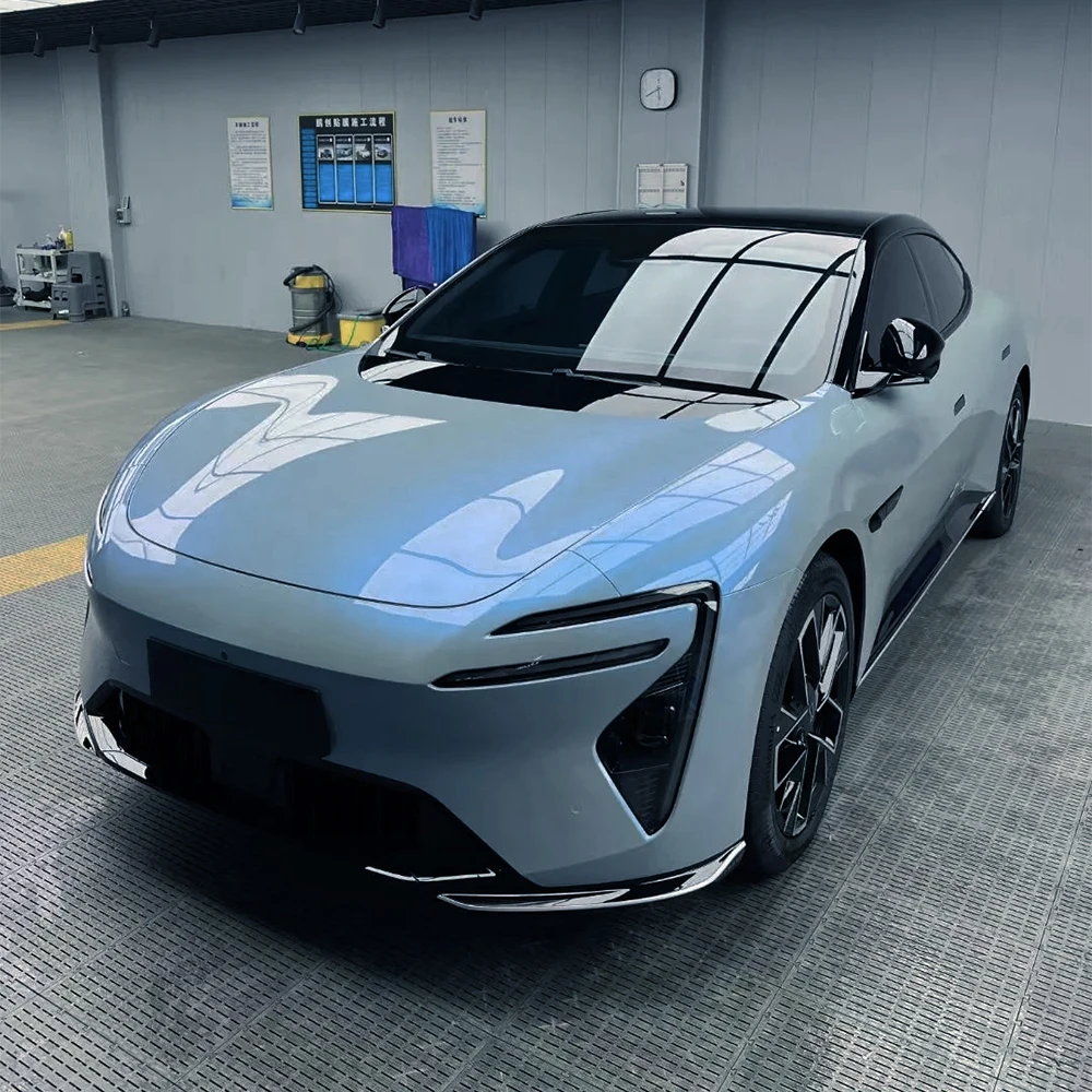 

Волшебная жемчужно-серая и синяя автомобильная наклейка, виниловая пленка, изменение цвета, ПЭТ, без пузырьков, упаковочные наклейки, автомобильная наклейка, интерьер, внешний вид