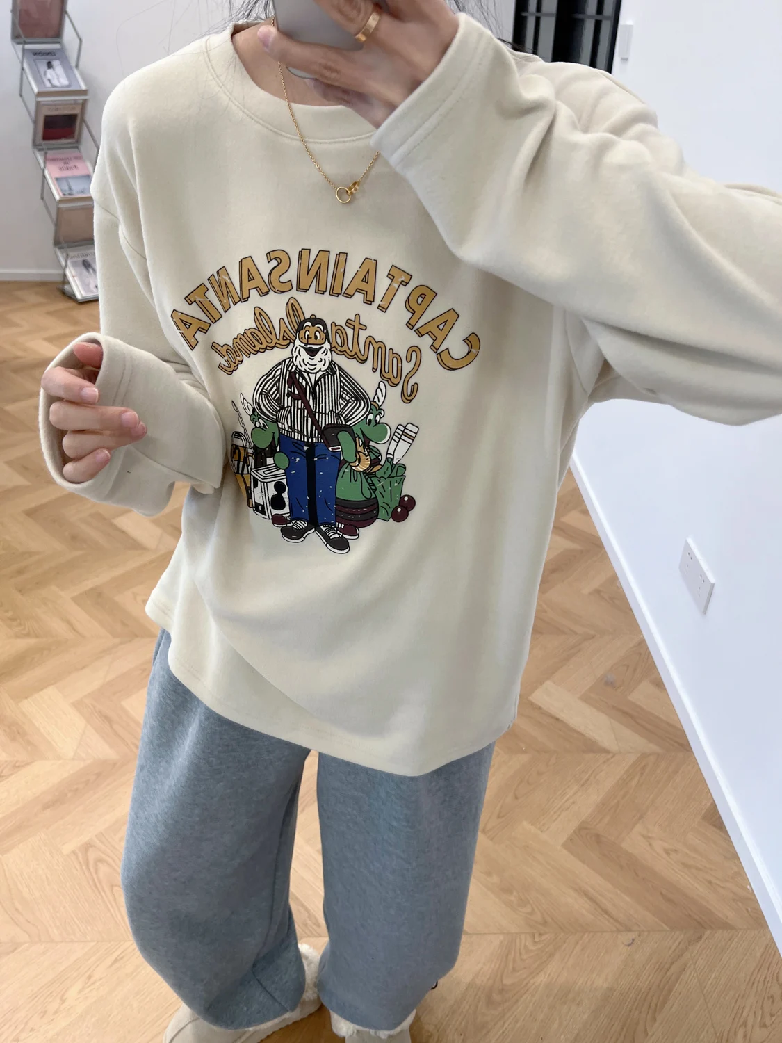 

Антивозрастная женская футболка с длинным рукавом и принтом, двусторонняя, из австралийской флисовой ткани, повседневная, универсальная, утягивающая, базовая