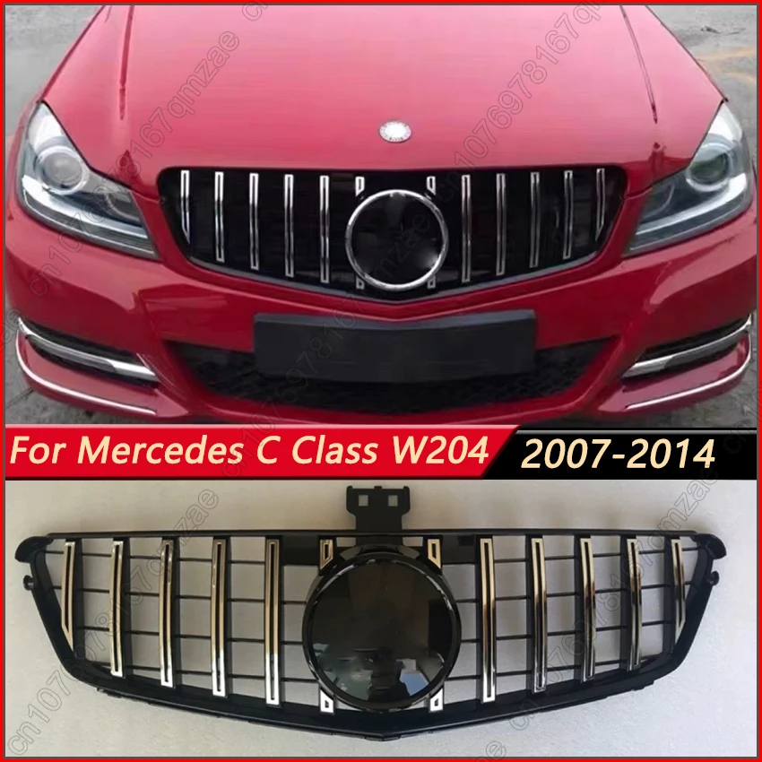 

GT Style Front Hood Grille Racing Bumper Grill Exterior Part For Mercedes Benz W204 C Class C200 C230 C250 C300 C350 2007-2014