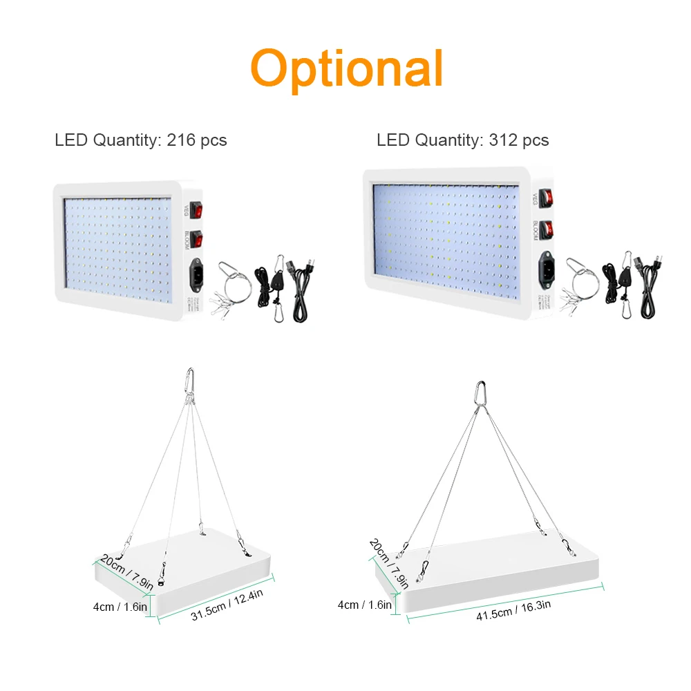 1000w LED wachsen Licht für Zimmer pflanzen LEDs Voll spektrum Gemüse und Blüte Doppelsc halter IP65 wasserdicht hängende Pflanze wachsen