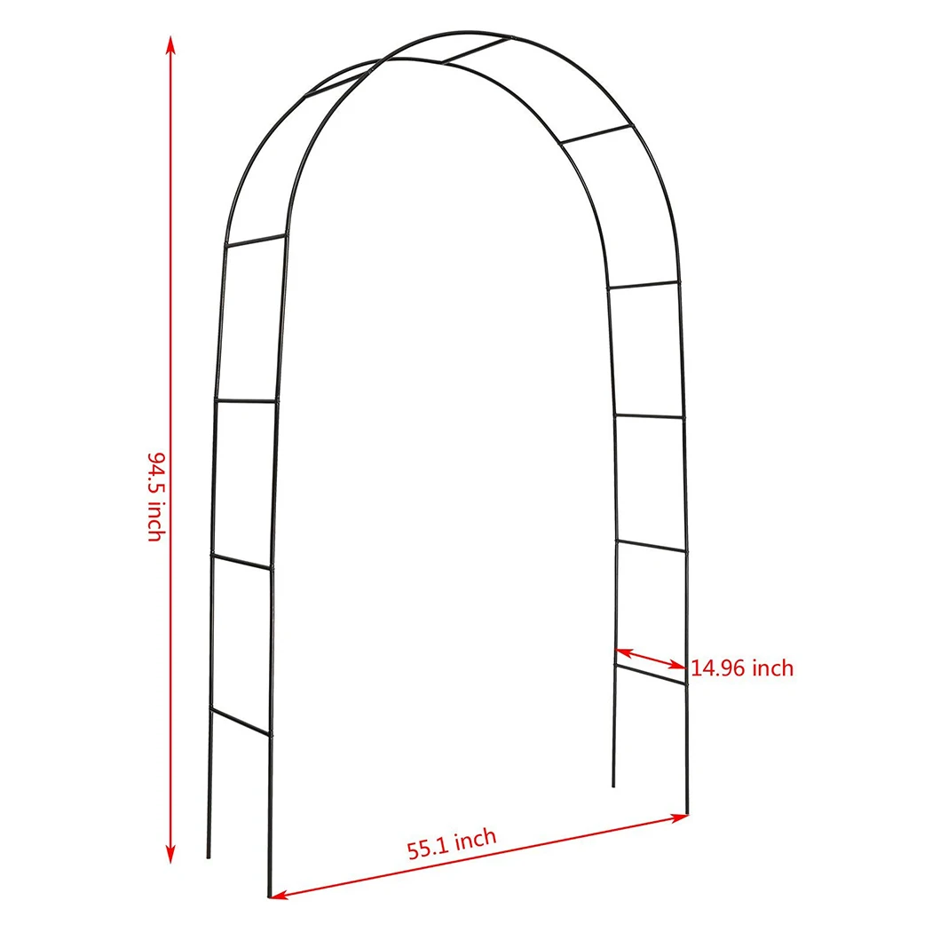 Metal Garden Arch  Climbing Plant Trellis Outdoor Arbors Wedding Arch