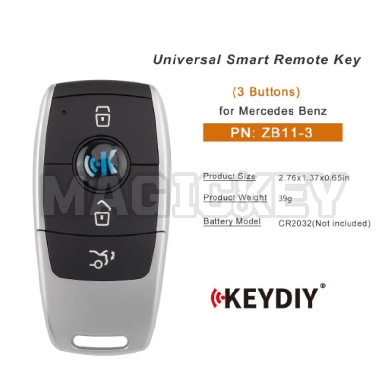 KEYDIY KD ZB11-3 Universal Smart Remote Key 3 Buttons (BZ) Compatible with Mercedes-Benz Type