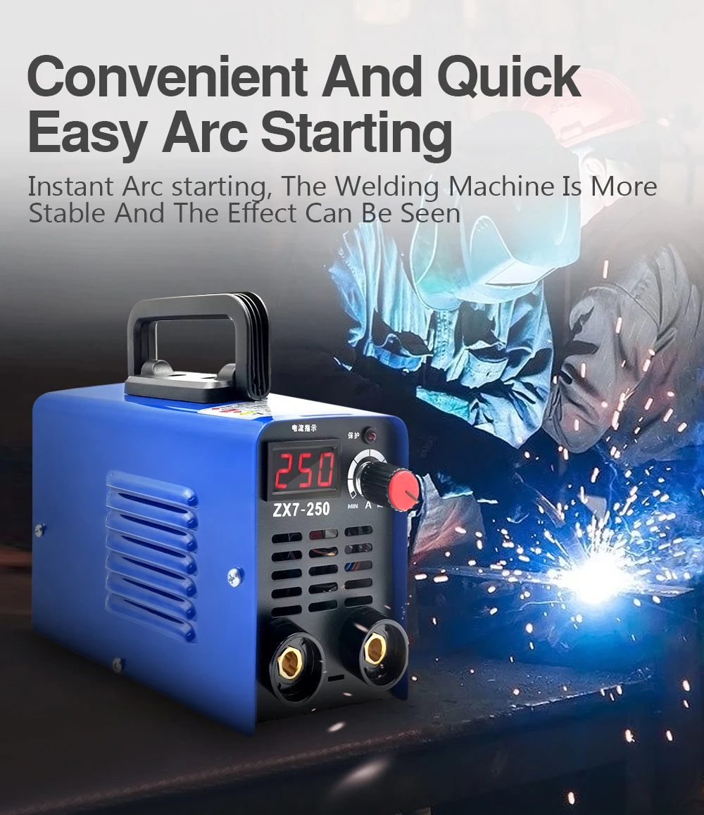 Welding Machine 250A MMA Portable 220V Arc Machine Fully Automatic Industrial-Grade Household Small All-Copper Electric Welding