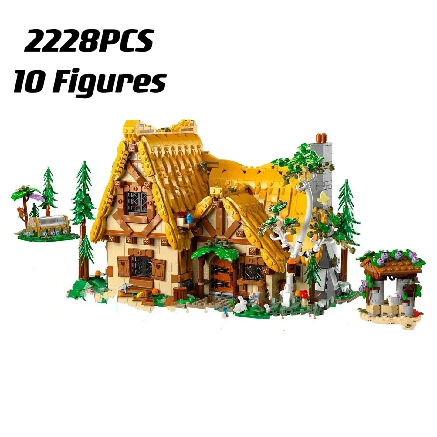 Blocos de construção Princess Cottage para crianças, Cabin House, Street View Bricks, Montar brinquedo, presentes, novo, modelo 43242, 2024, 2228 unidades