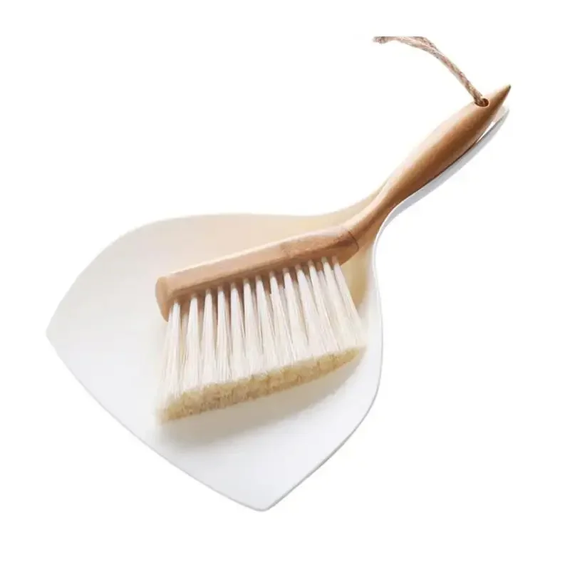 Newest Style Desktop Cleaning Set Mini Bamboo Broom Dustpan Combination Set Household Pet Small Broom Pinch Garbage Shovel Tool