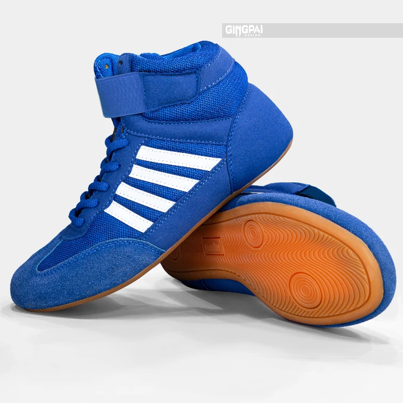 GINGPAI SPORT Professionelle Wrestling-Schuhe, Boxschuhe für Herren und Damen, Trainingsschuhe, Sehnenboden, Kunstleder, Sportschuhe, atmungsaktiv, weich 3