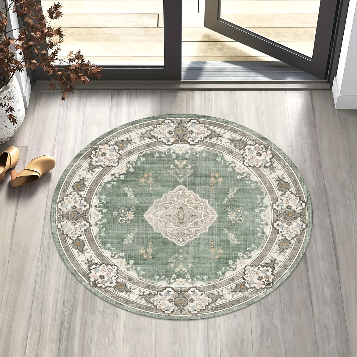 Imitation Cashmere Washable Bohemian Style Large Mat Non-Shedding Indoor Area Mat Washable Pattern Mat Suitable for Bedroom