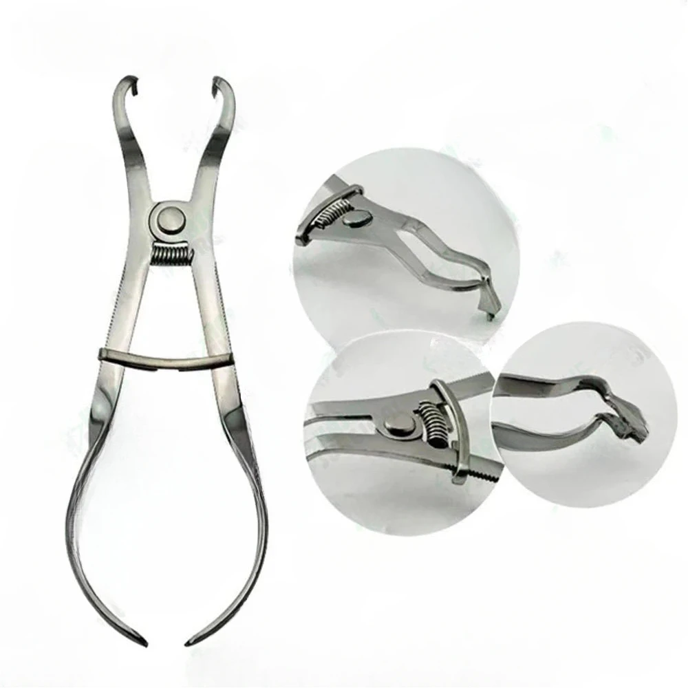 Imported Stainless Steel Dental Bean-shaped Clip Rubber Chain Splitter Ring Ligation Ring Rubber Barrier Mouth Clamp Dentistry