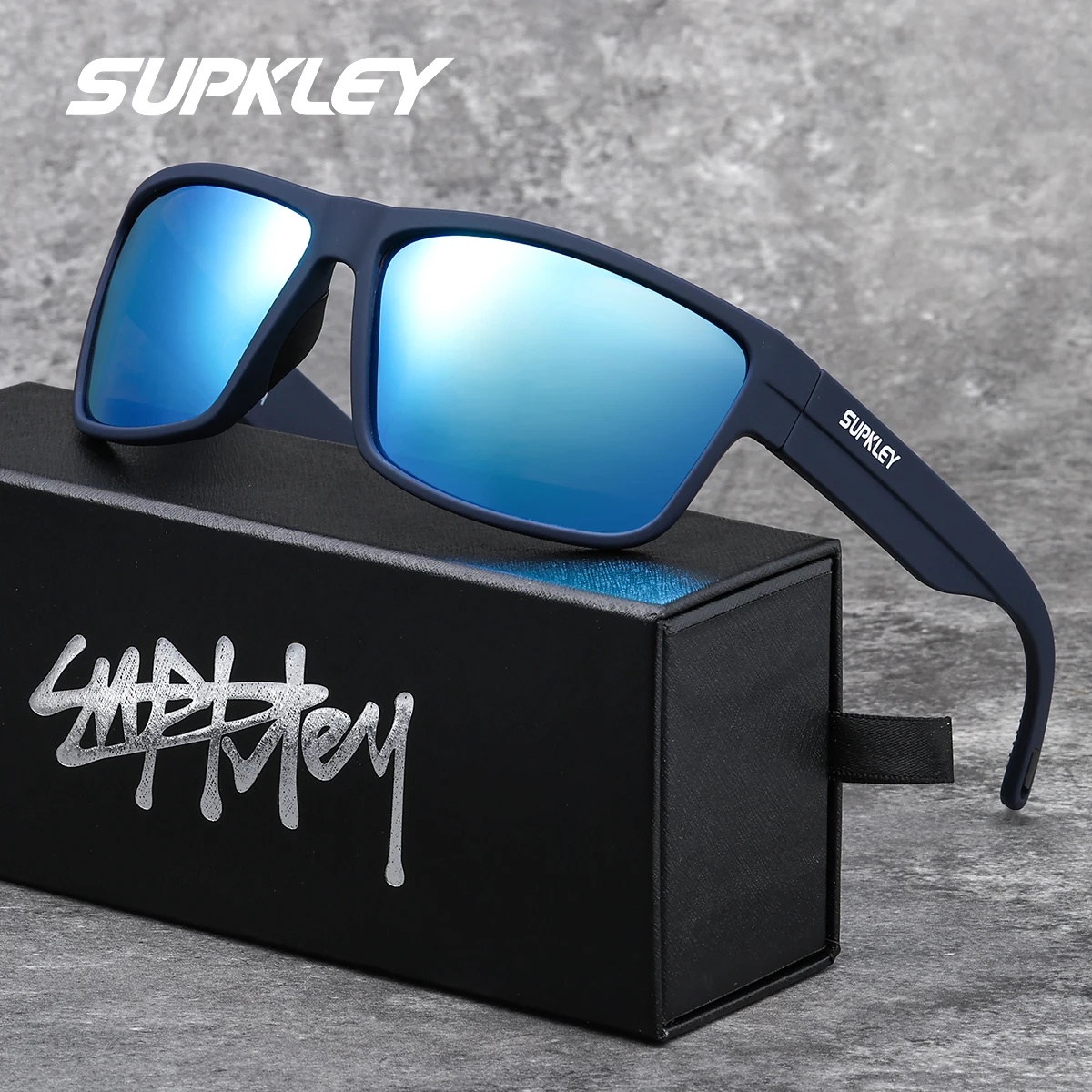 SUPKLEY Fashionable Sports Style Sunglasses With A Boxy Texture And Uv Protection Are Essential For Driving And Hiking