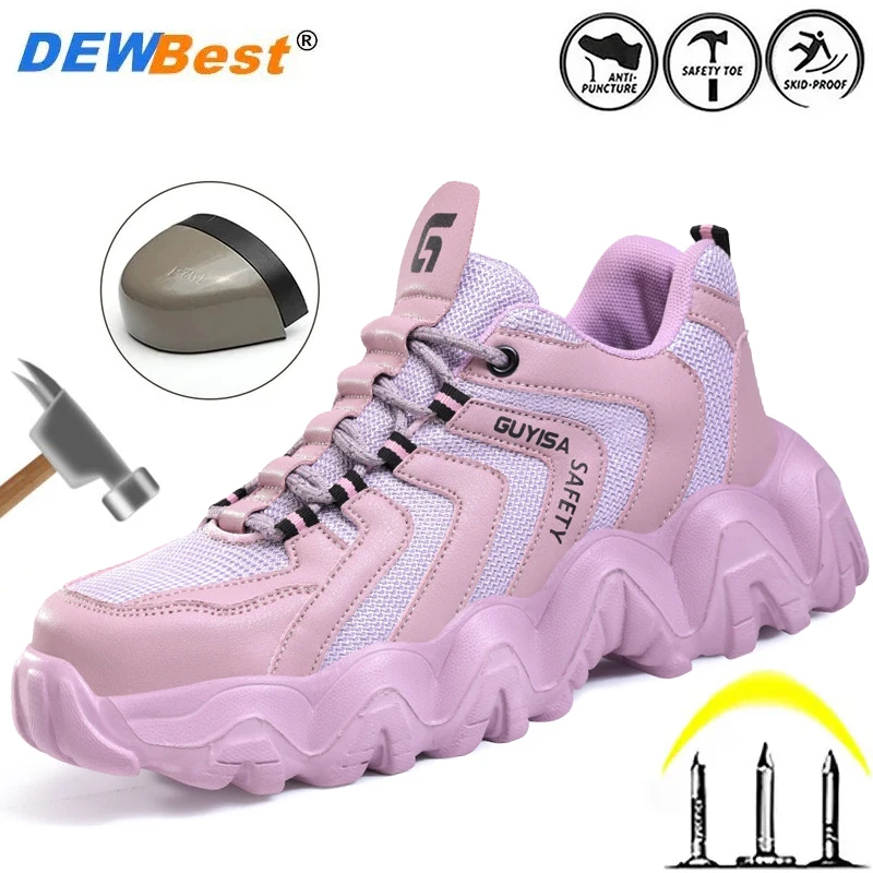 New women's shoes comfortable anti-smash anti-puncture EVA light safety shoes steel head factory work shoes