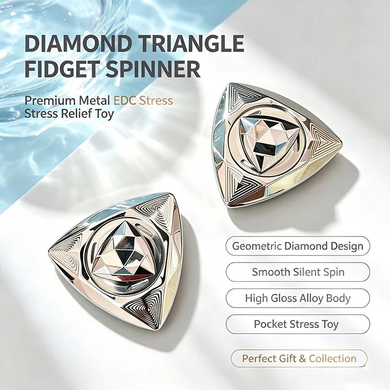 Quality Fidget Spinner metal Polished Hand Spinner EDC Gyros Metal Stress Relieving Toys Adult Anxiety Fidget Toys