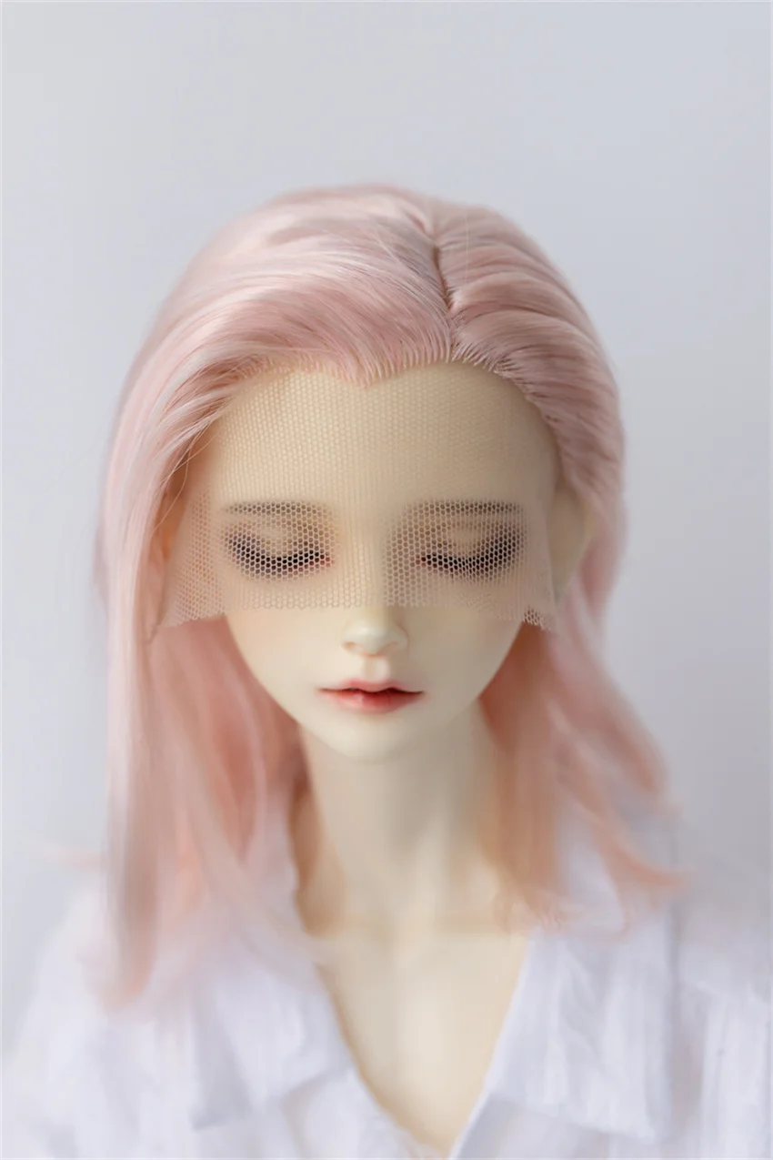 

bjd Toy wig 3 points Milk silk soft silk forehead hand hook side part shoulder length hair 1/3 bjd doll accessories(no doll)