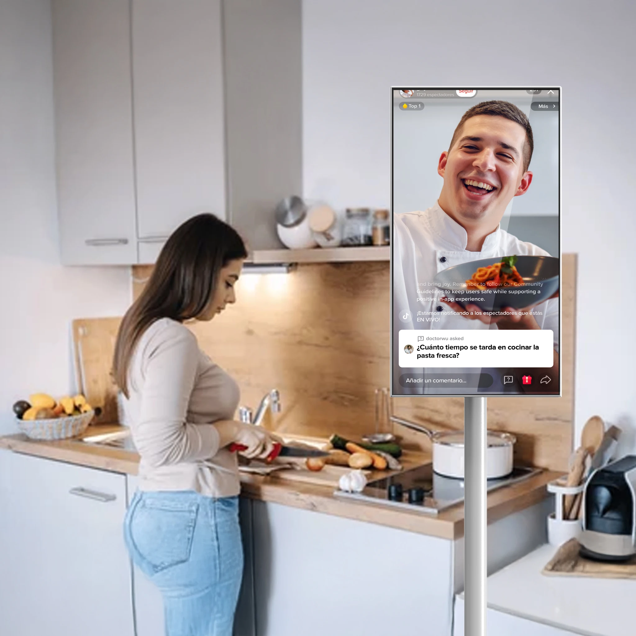 

21,5-дюймовый портативный телевизор Smart Android 12, с сенсорным экраном и аккумулятором для домашнего фитнеса, йоги и развлечений