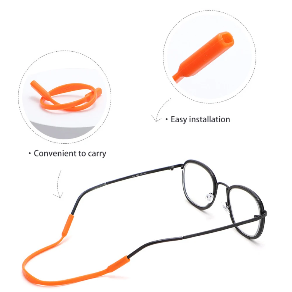 Correas de cuerda antideslizantes para gafas, soporte de cadena de silicona para gafas de sol, accesorios para perros y gatos pequeños