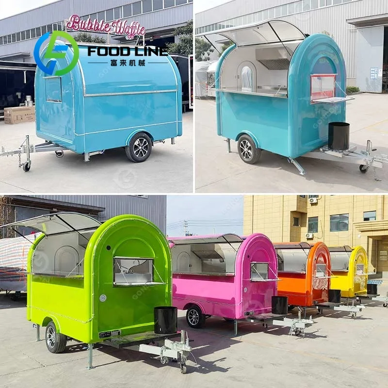 Sushi Food Truck Mobile Barber Camper Van Street Stall Coffee Pizza Retail Trailer with Oven for America customize
