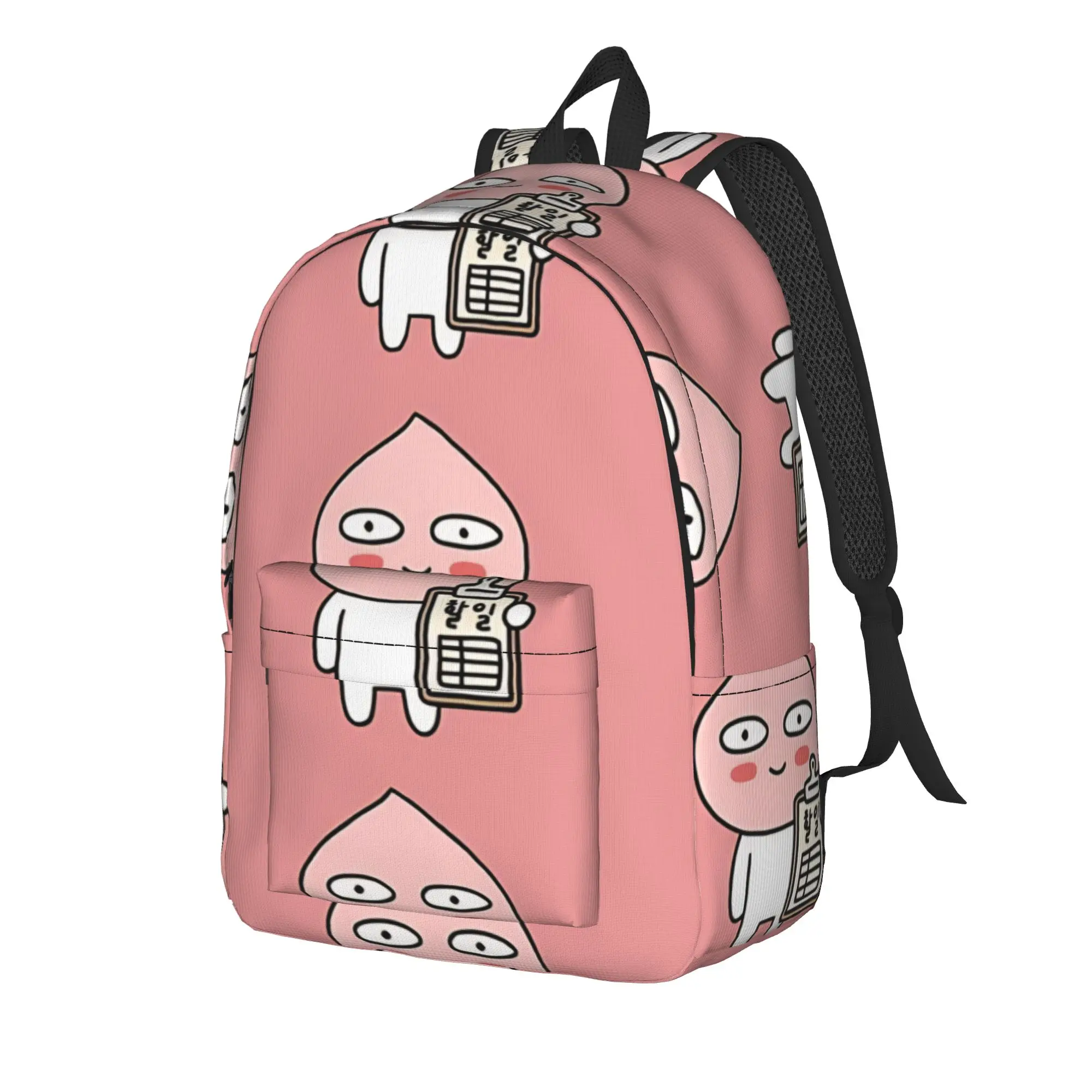K-Kakao Book Pack Back to school season peach shaped  Retro Washable Backpack
